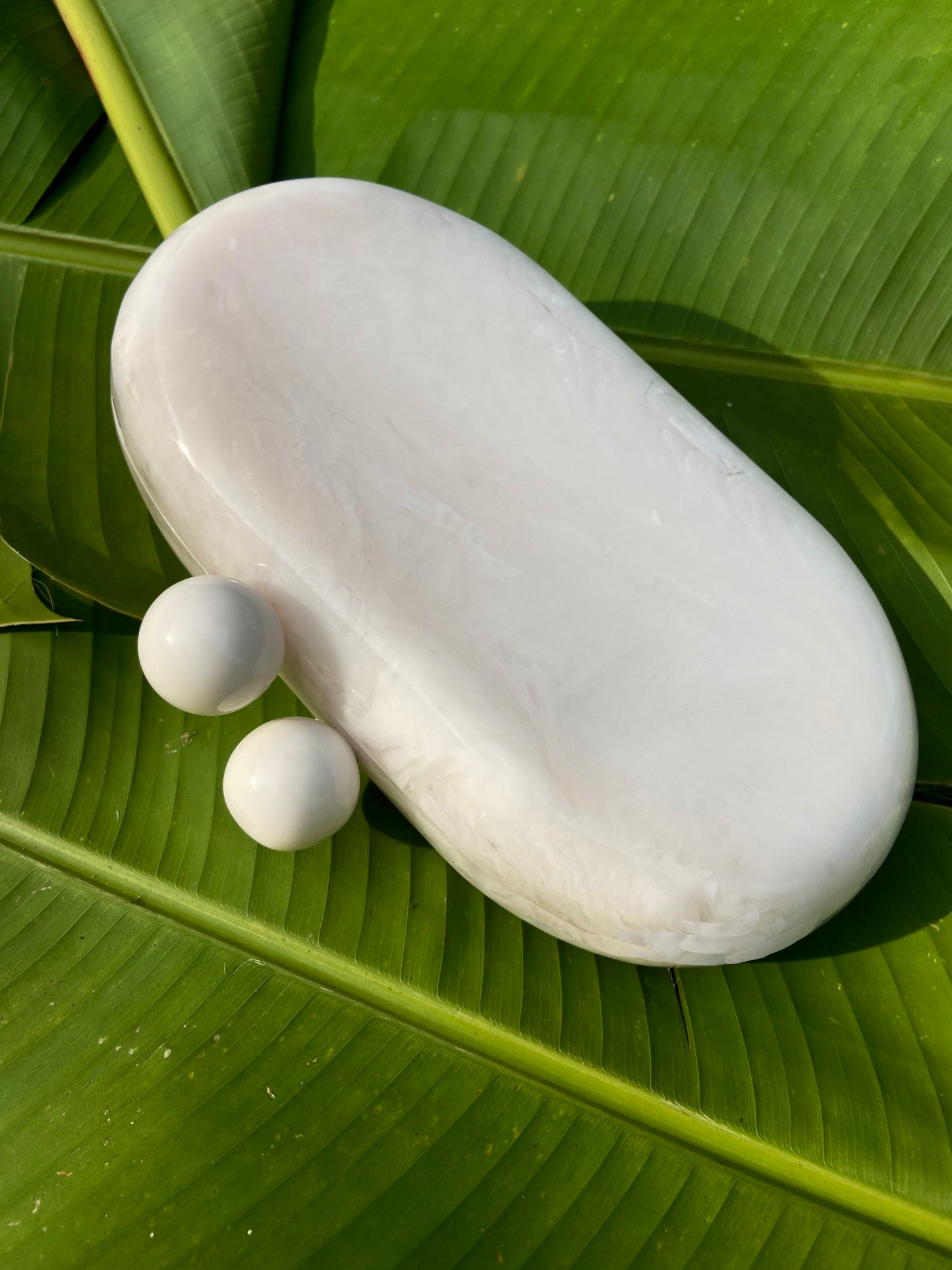 Ana Marbled Resin Minaudière