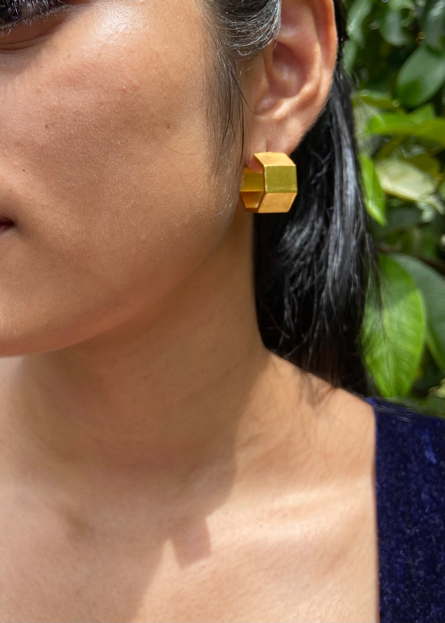 Hexa Hoop Studs