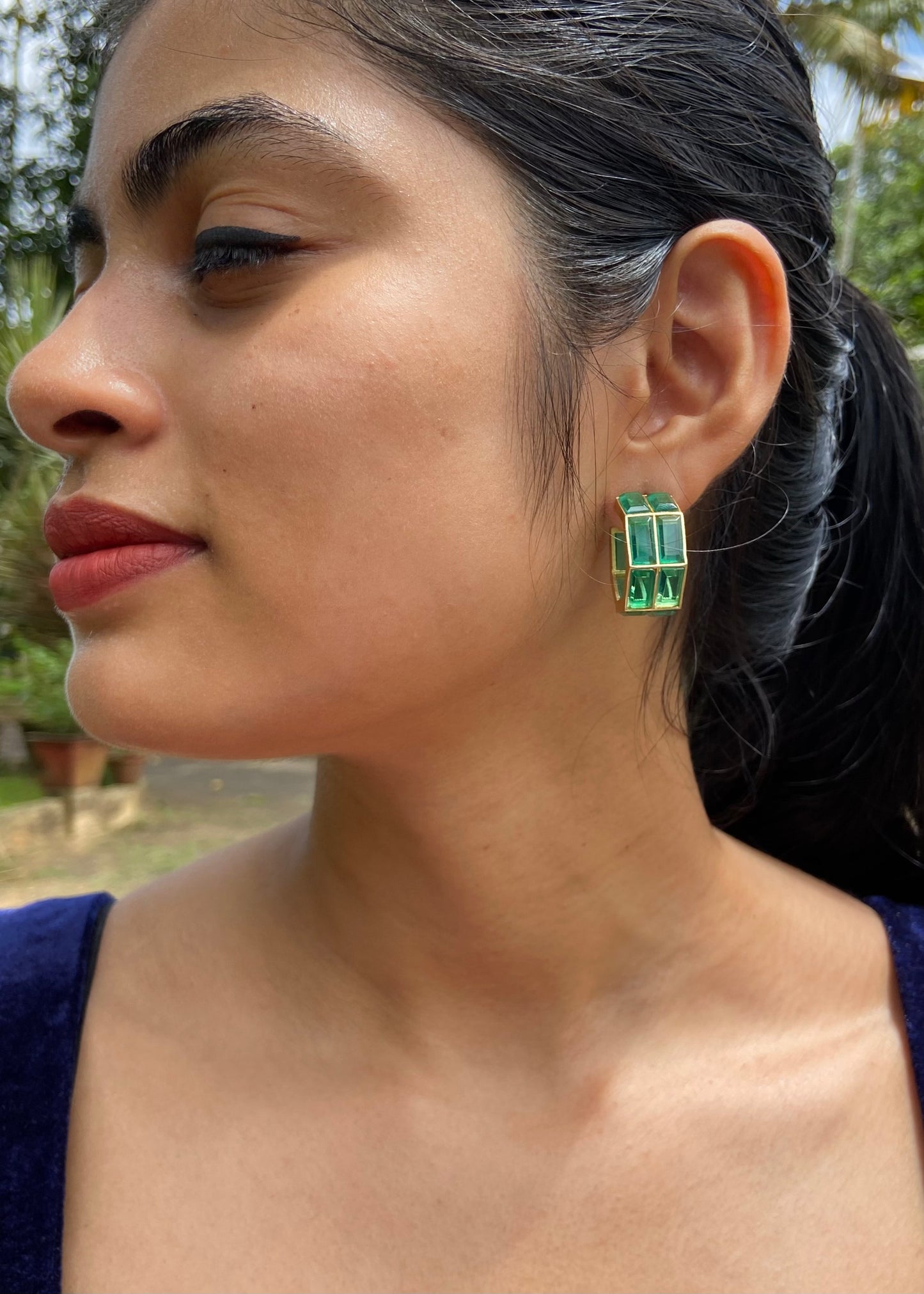 Deco Hoop Studs