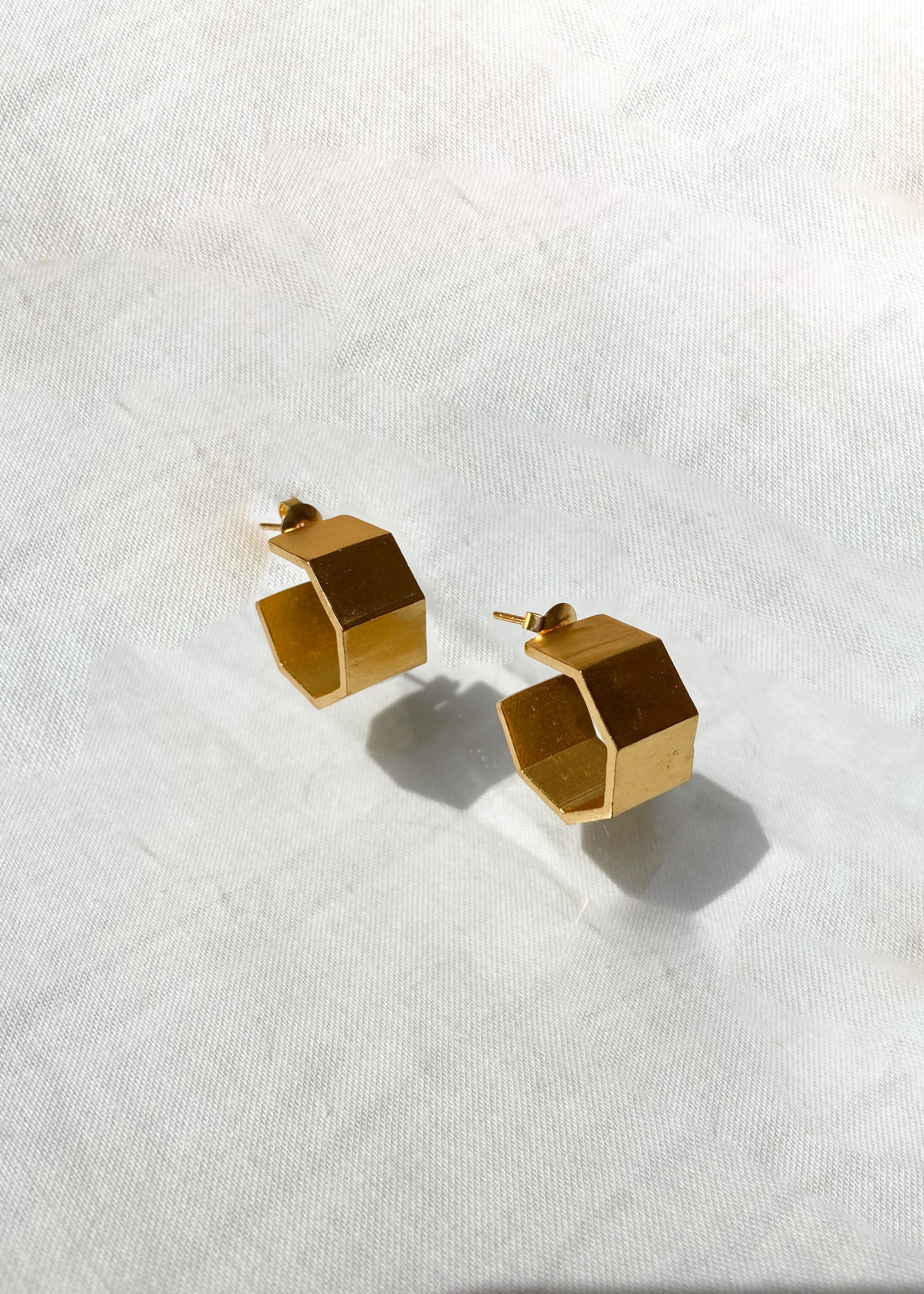 Hexa Hoop Studs