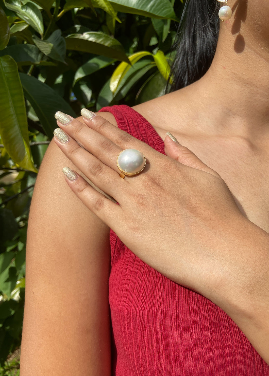 Moon Beam Pearl Ring – Amorette Store